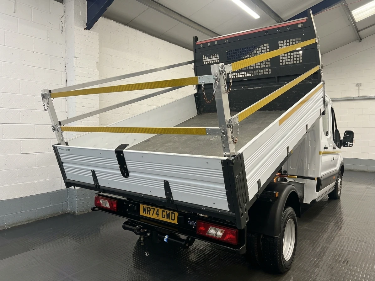 2024 Ford Transit Double Cab Tipper Van — rear three-quarter view