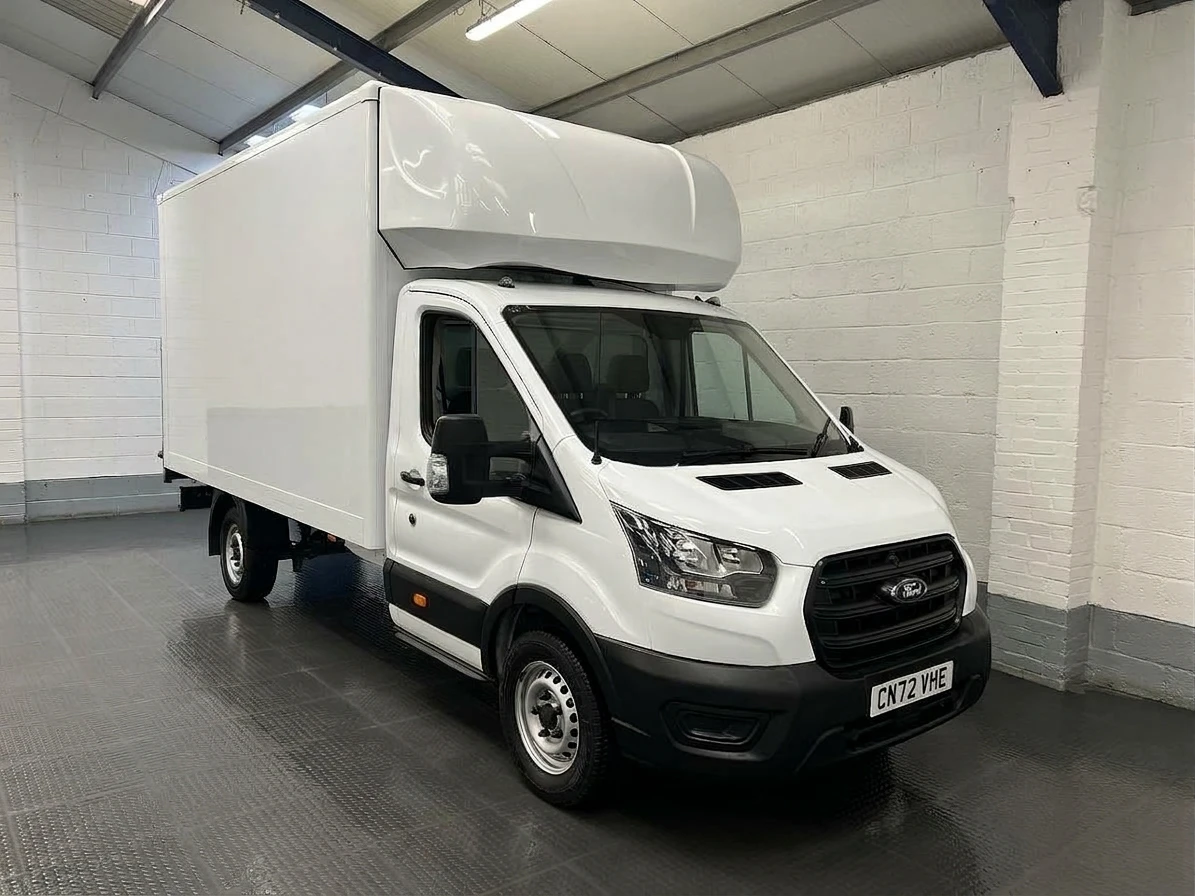 2022 Ford Transit Luton Box Van — front three-quarter view