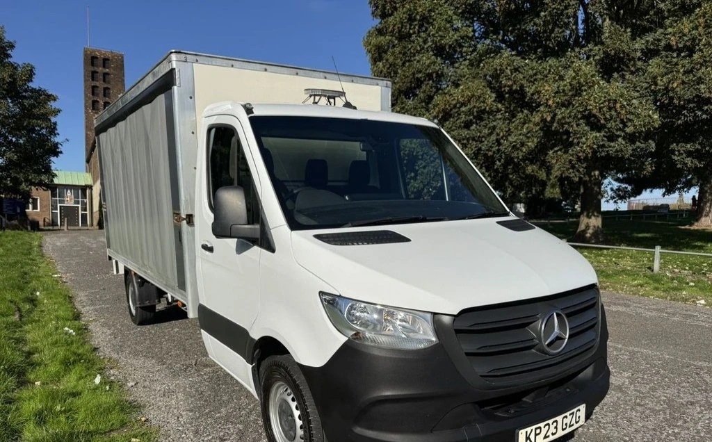 2023 Mercedes-Benz Sprinter CurtainSider Van — front three-quarter view