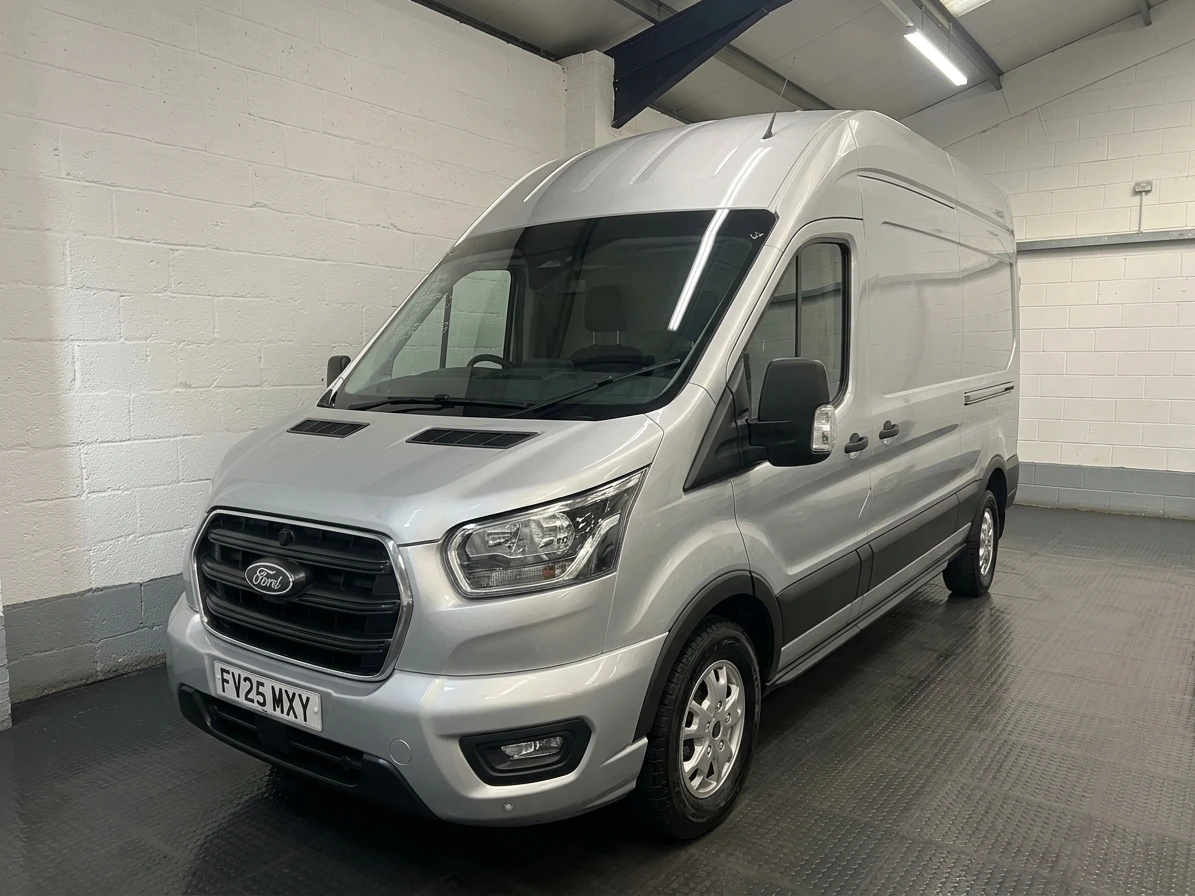 2025 Ford Transit High Roof Panel Van — front three-quarter view