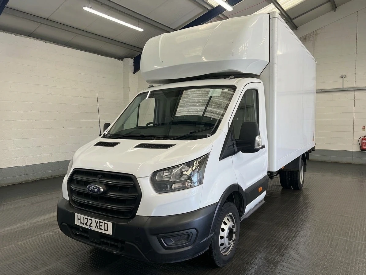 2022 Ford Transit Luton Box Van — front three-quarter view