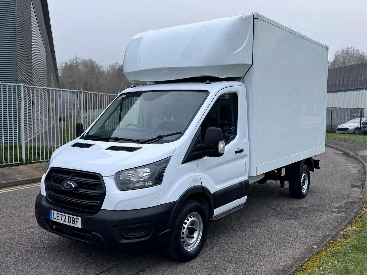 2023 Ford Transit Luton Box Van — front three-quarter view