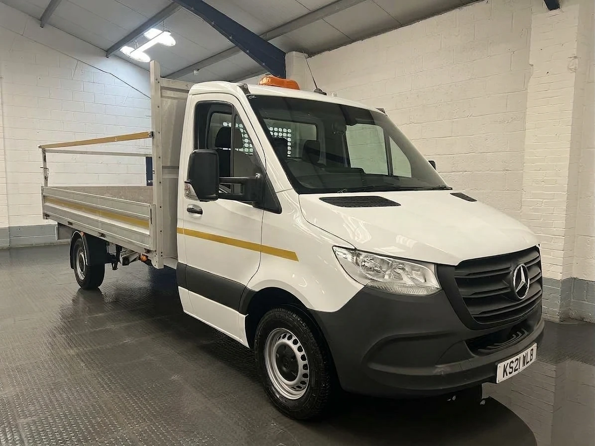 2021 Mercedes-Benz Sprinter Dropside Van — front three-quarter view
