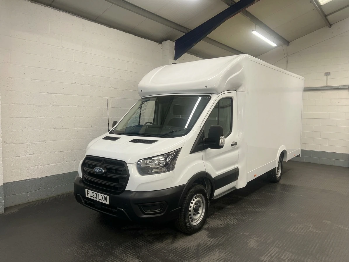 2023 Ford Transit Luton Low Loader Van — front three-quarter view