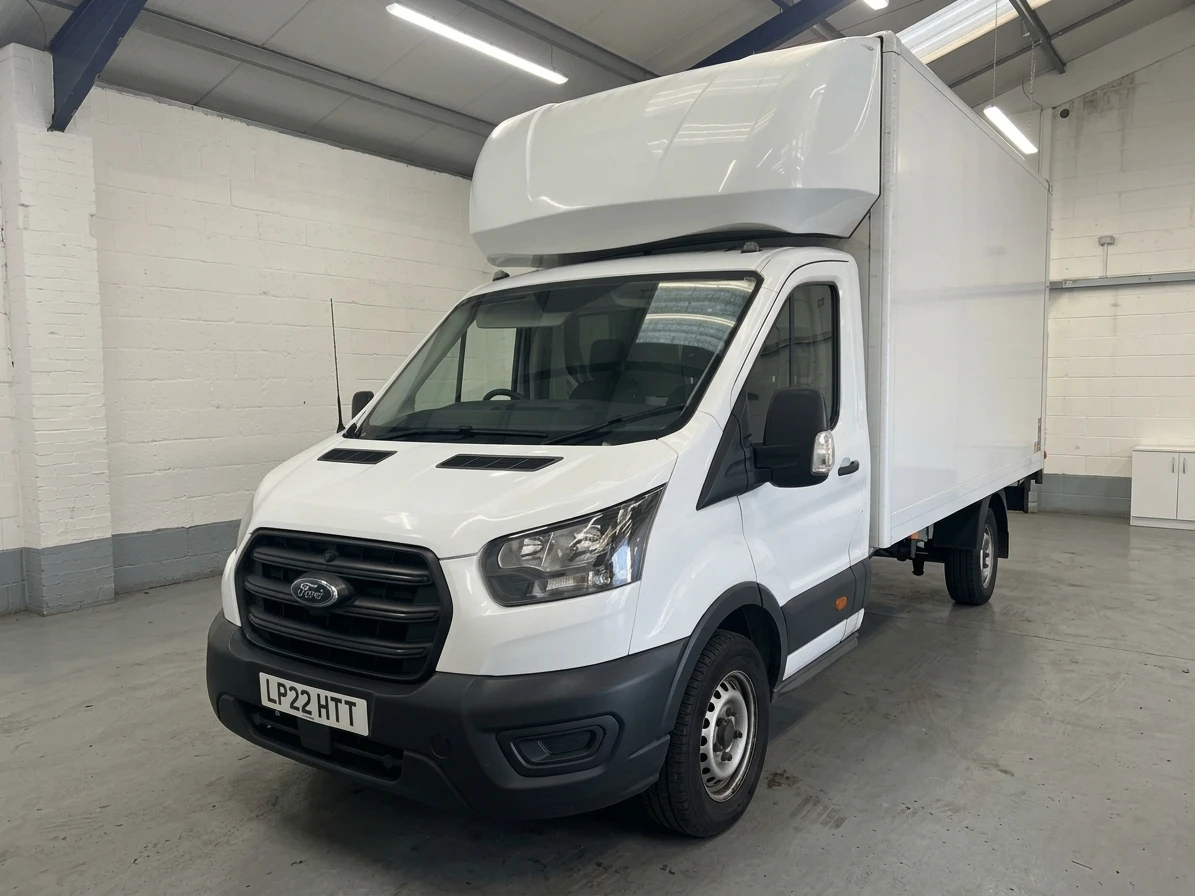 2022 Ford Transit Luton Box Van — front three-quarter view