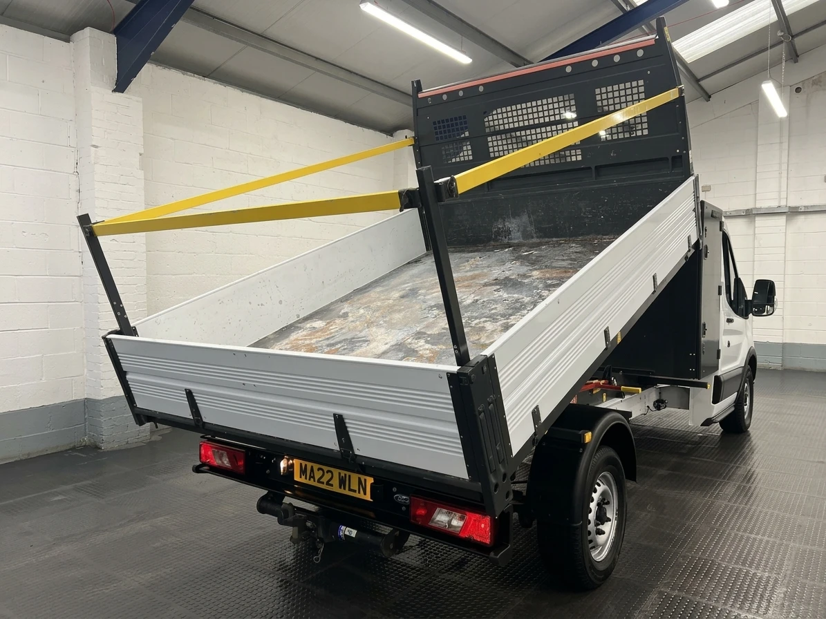 2022 Ford Transit Tipper Van — rear three-quarter view