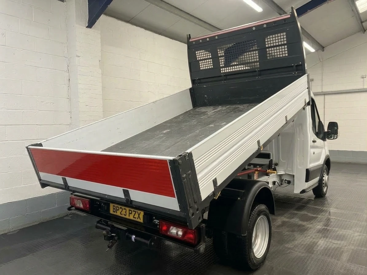 2023 Ford Transit Tipper Van — rear three-quarter view