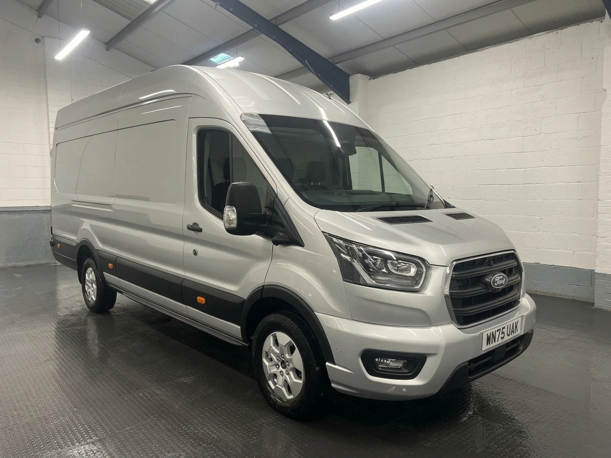 2025 Ford Transit High Roof Panel Van — front three-quarter view