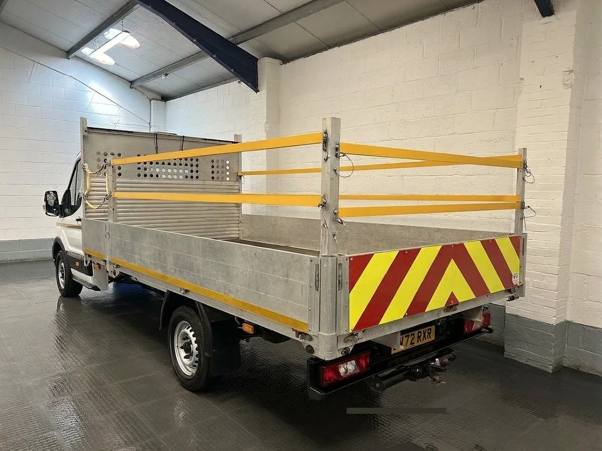 2022 Ford Transit Dropside Van — rear three-quarter view