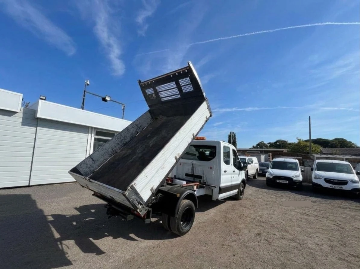 2022 Ford Transit Double Cab Tipper Van — rear three-quarter view