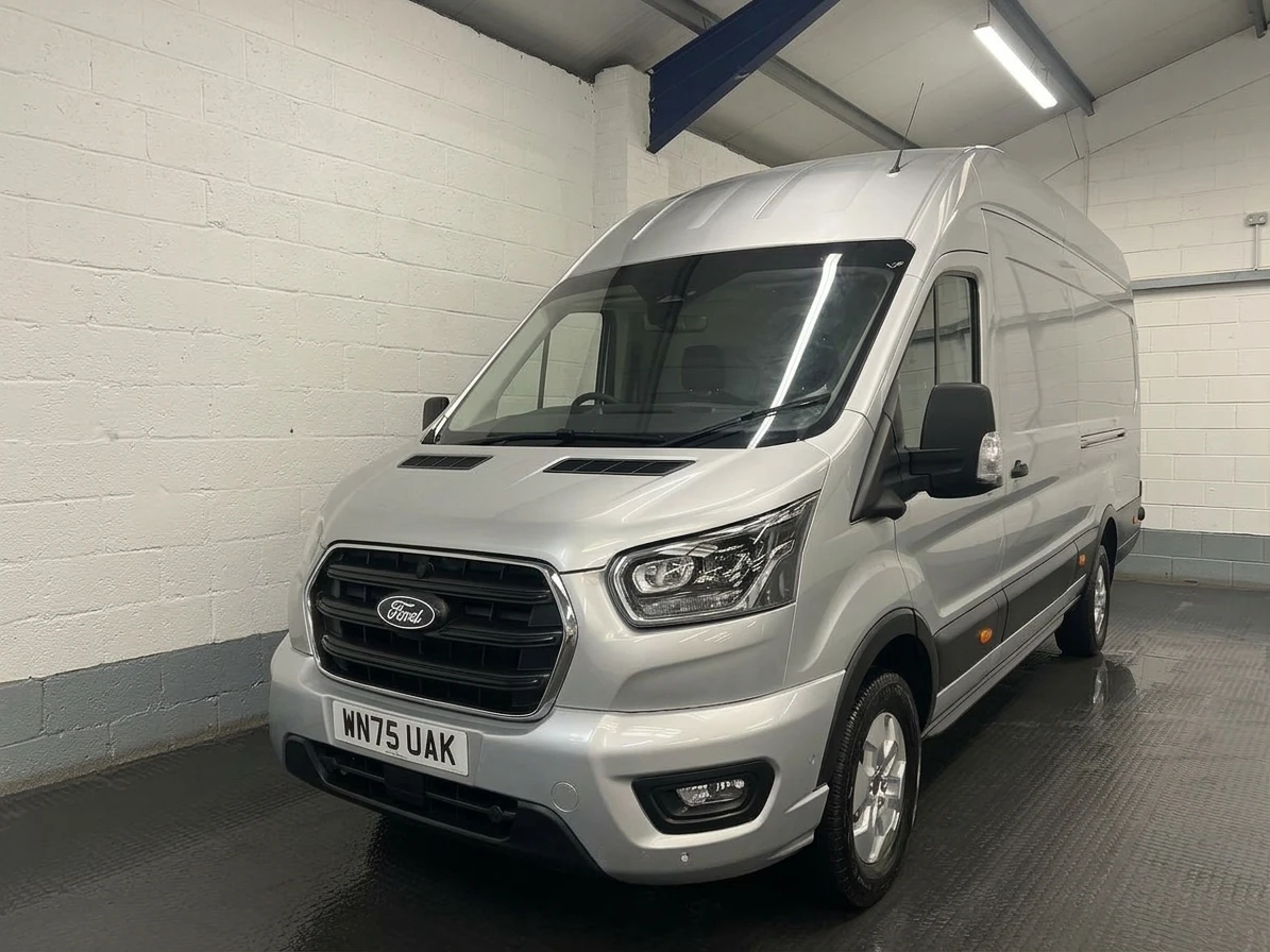 2025 Ford Transit High Roof Panel Van — front three-quarter view