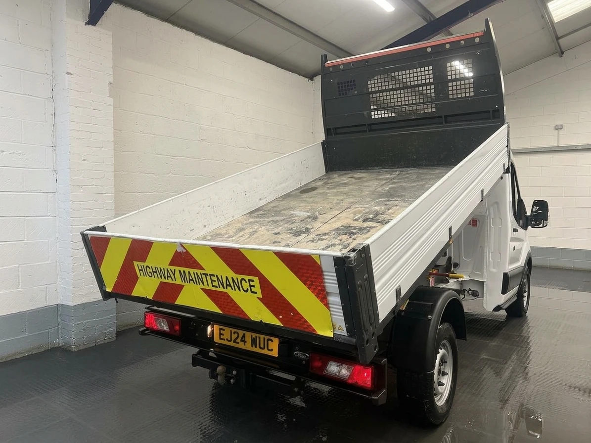 2024 Ford Transit Tipper Van — rear three-quarter view