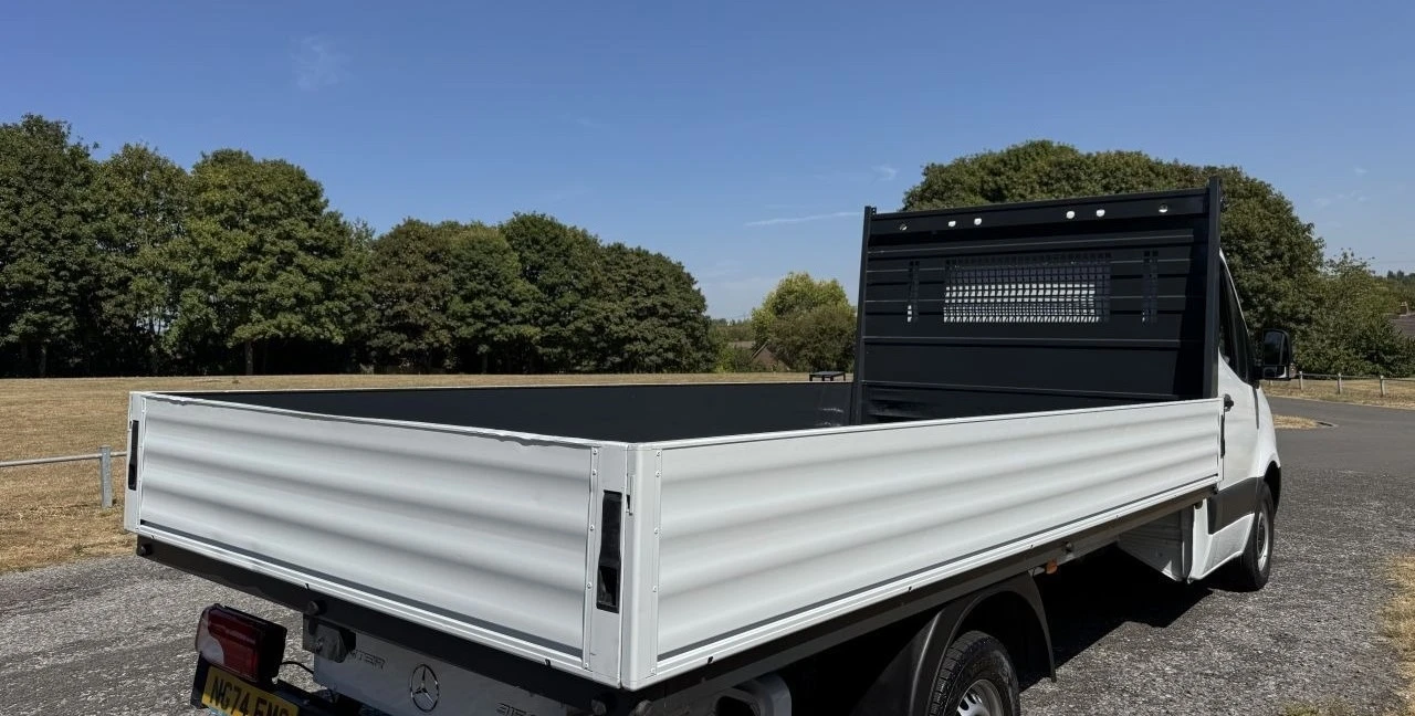 2025 Mercedes-Benz Sprinter Dropside Van — rear three-quarter view