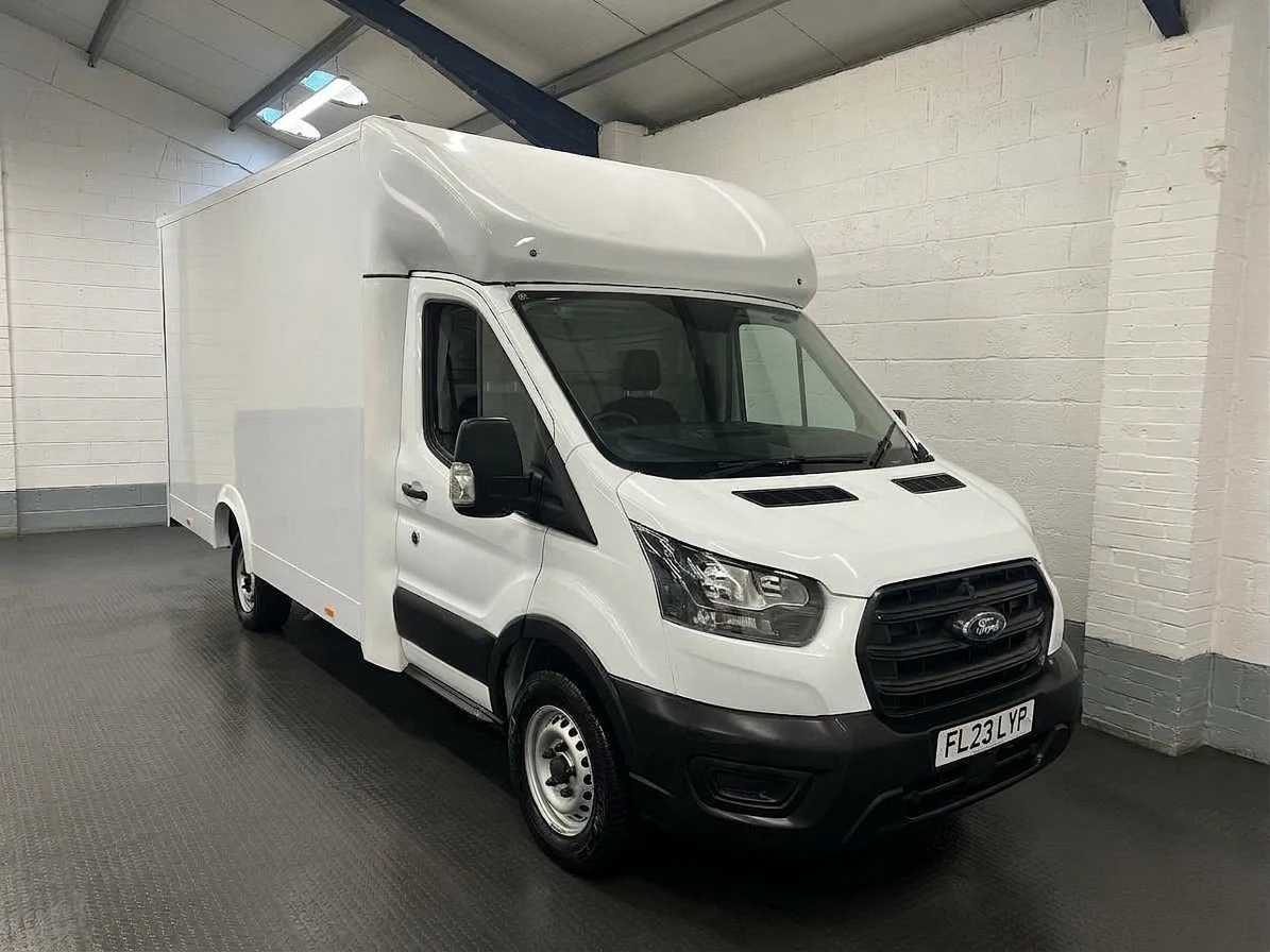 2023 Ford Transit Luton Low Loader Van — front three-quarter view