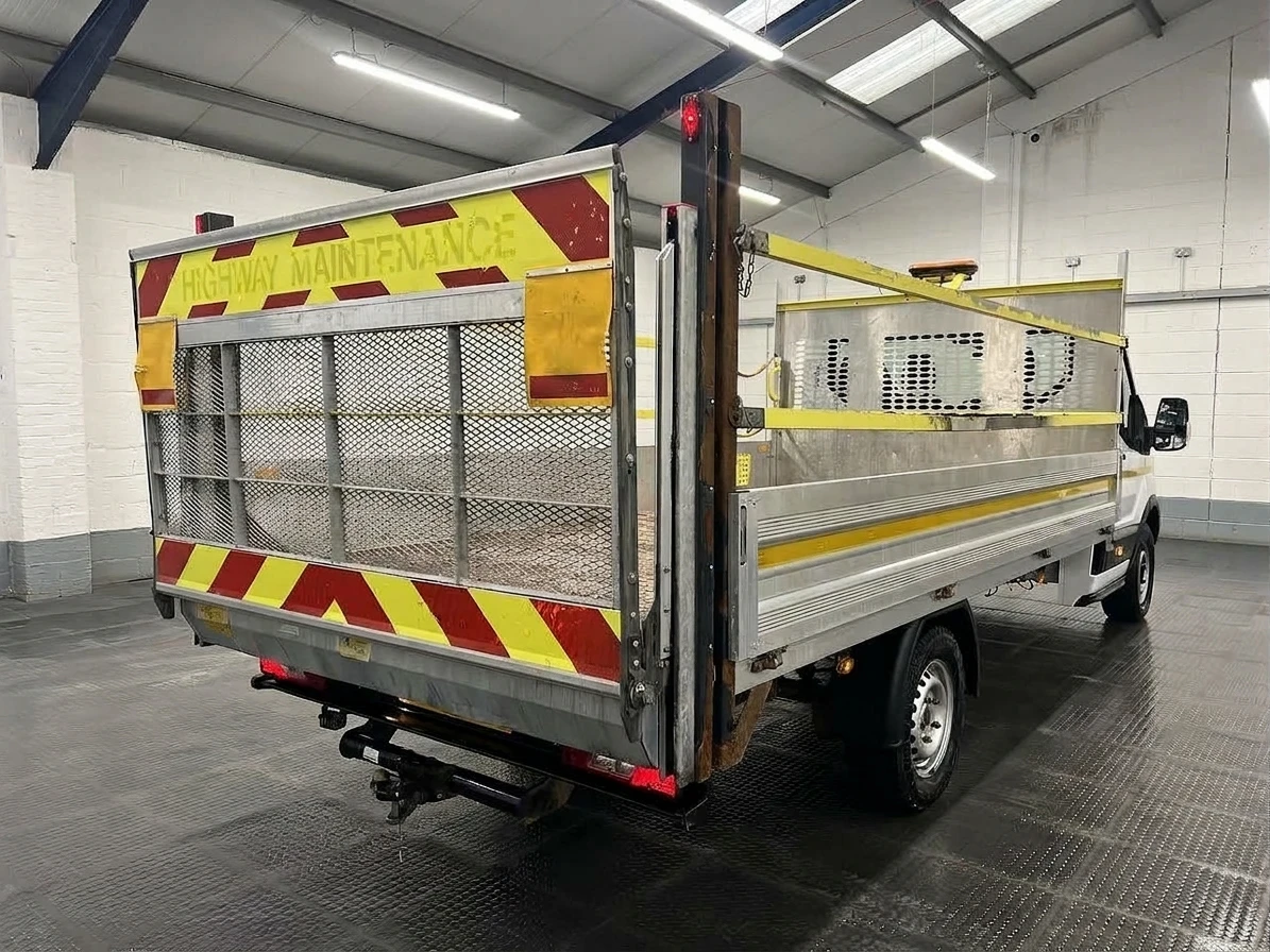 2022 Ford Transit Dropside Van — rear three-quarter view