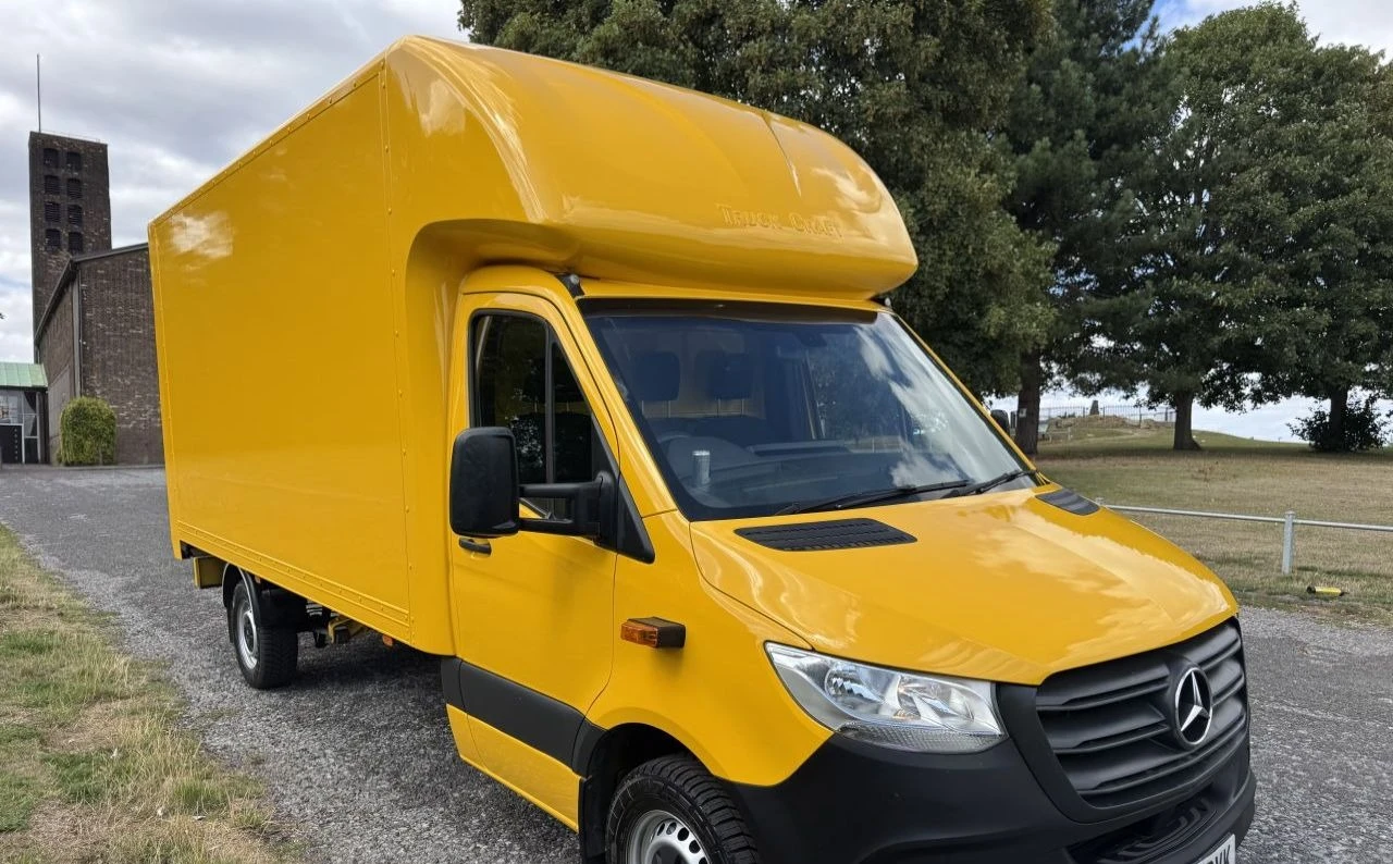 2020 Mercedes-Benz Sprinter CurtainSider Van — front three-quarter view