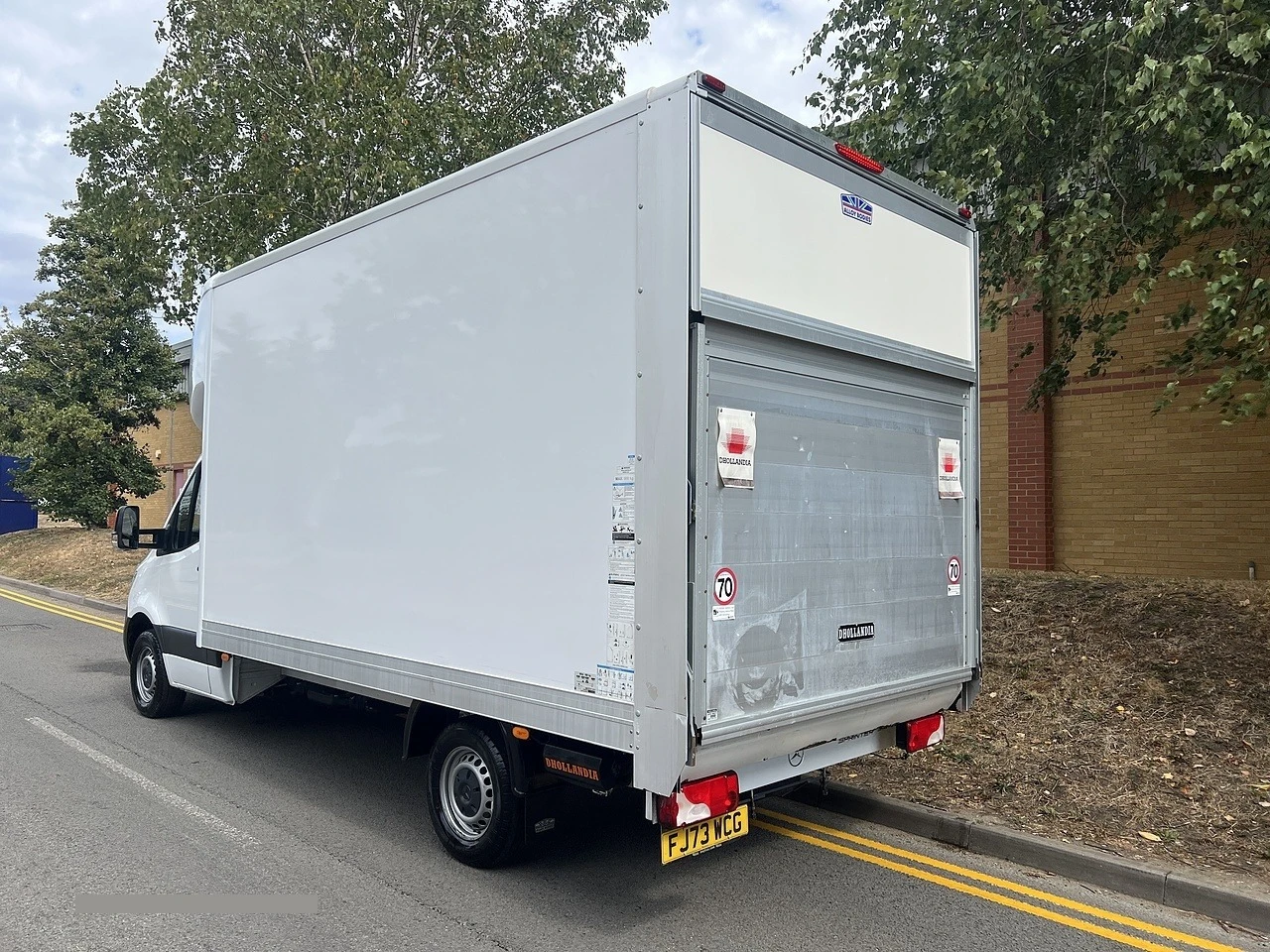 2023 Mercedes-Benz Sprinter Luton Box Van — rear three-quarter view