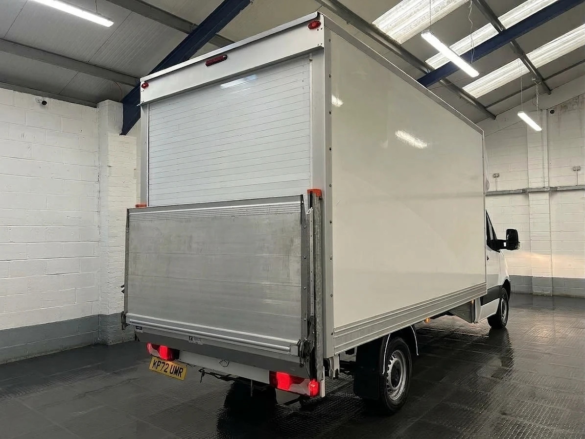 2022 Mercedes-Benz Sprinter Luton Box Van — rear three-quarter view