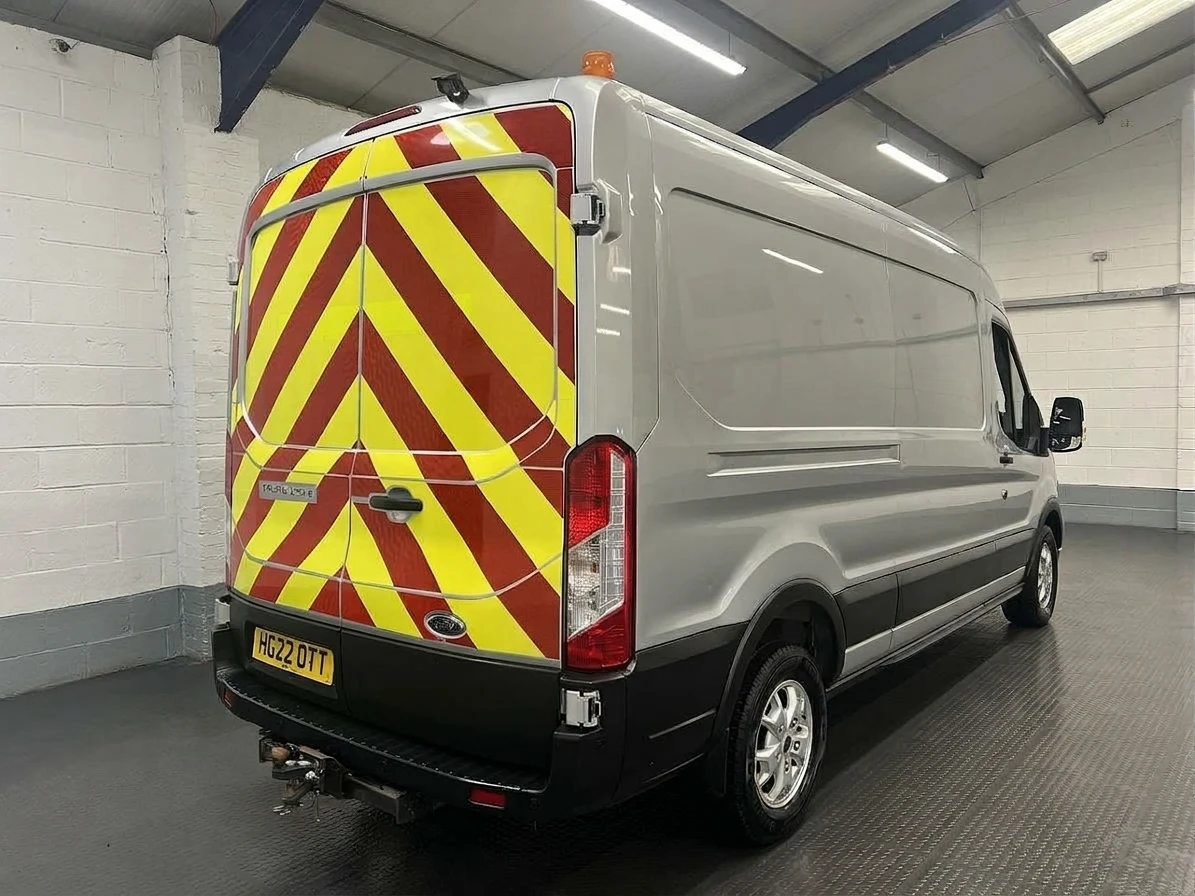 2022 Ford Transit Panel Van — rear three-quarter view