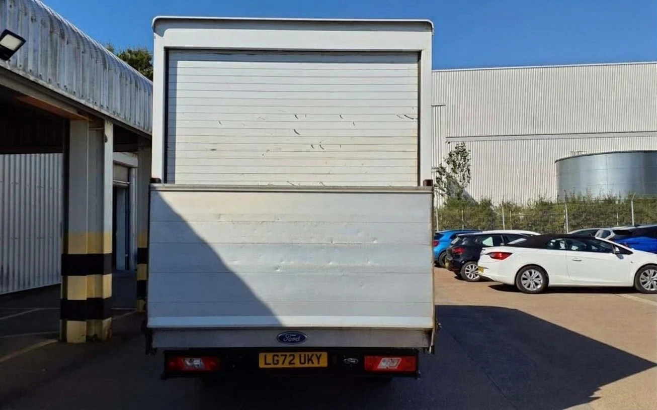 2022 Ford Transit Luton Box Van — rear view