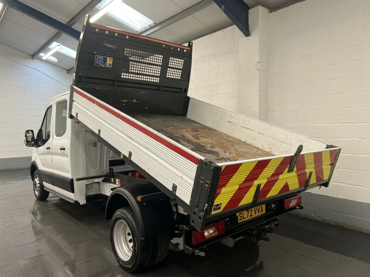 2022 Ford Transit Double Cab Tipper Van — rear three-quarter view