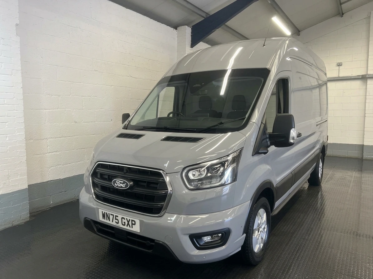 2025 Ford Transit High Roof Panel Van — front three-quarter view