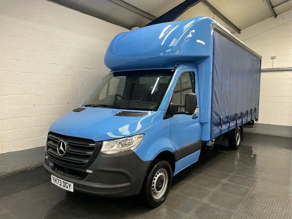 2023 Mercedes-Benz Sprinter CurtainSider Van — front three-quarter view