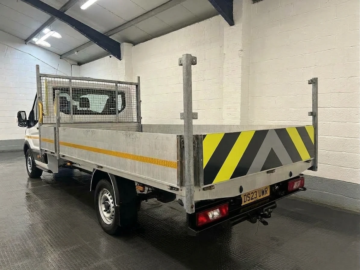 2023 Ford Transit Dropside Van — rear three-quarter view