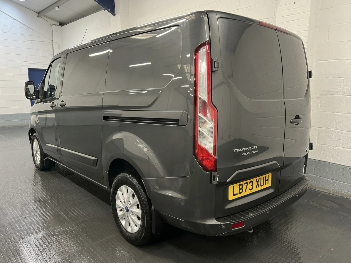 2023 Ford Transit Custom Panel Van — rear three-quarter view