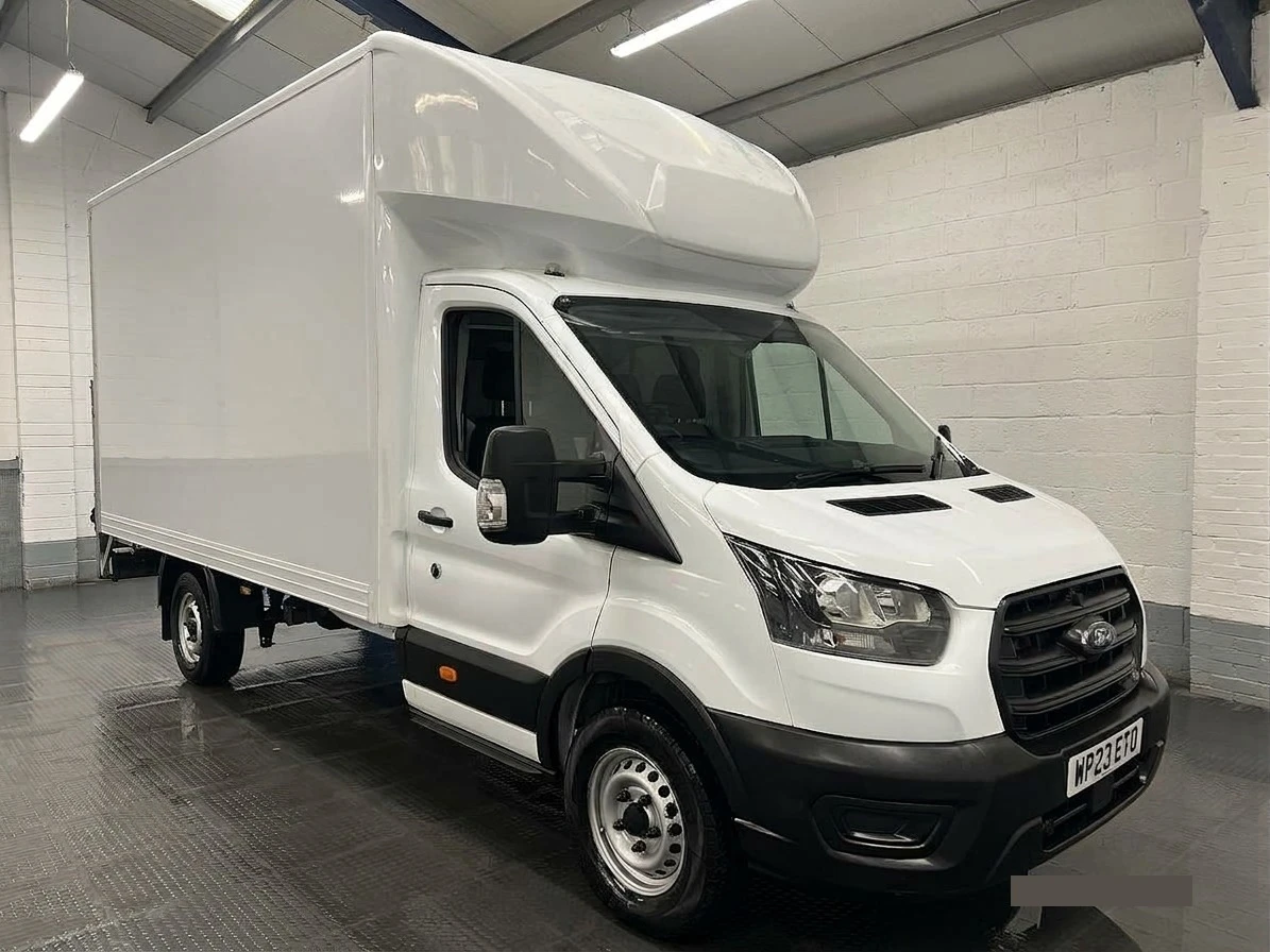 2023 Ford Transit Luton Box Van — front three-quarter view