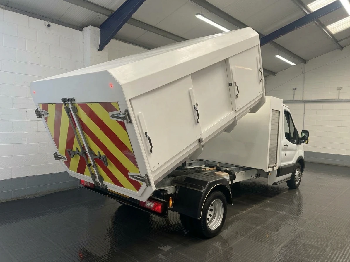 2020 Ford Transit Tipper Van — rear three-quarter view
