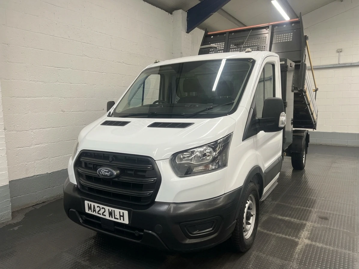 2022 Ford Transit Tipper Van — front three-quarter view