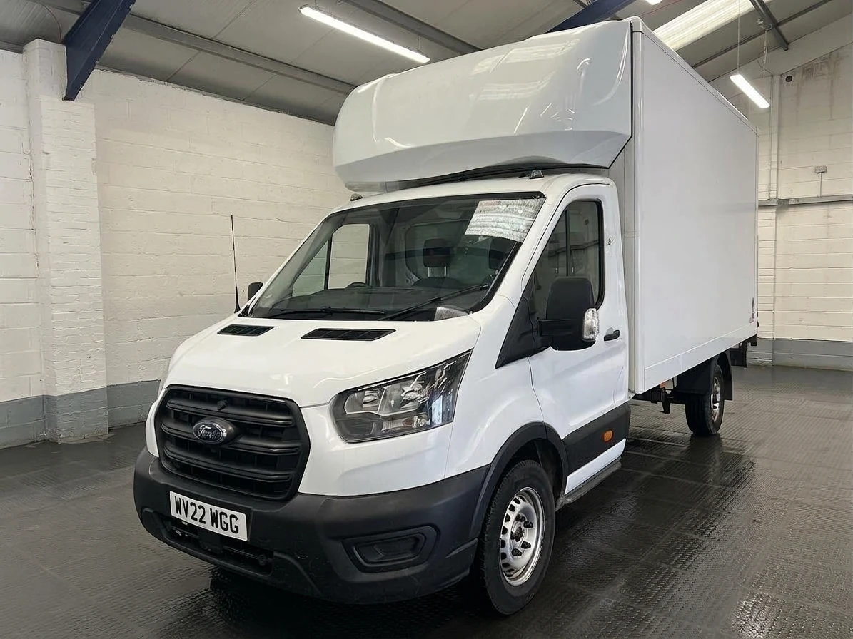 2022 Ford Transit Luton Box Van — front three-quarter view