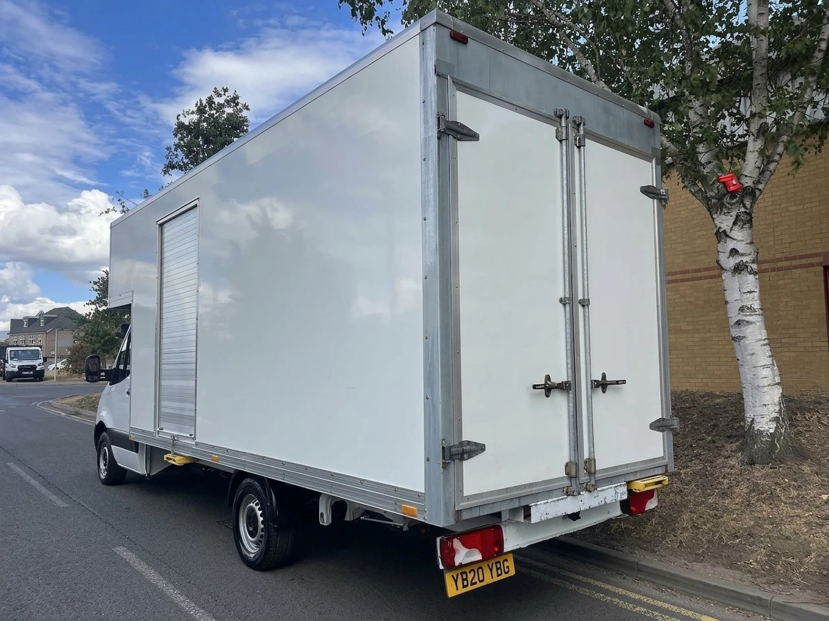 2020 Mercedes-Benz Sprinter Luton Box Van — rear three-quarter view