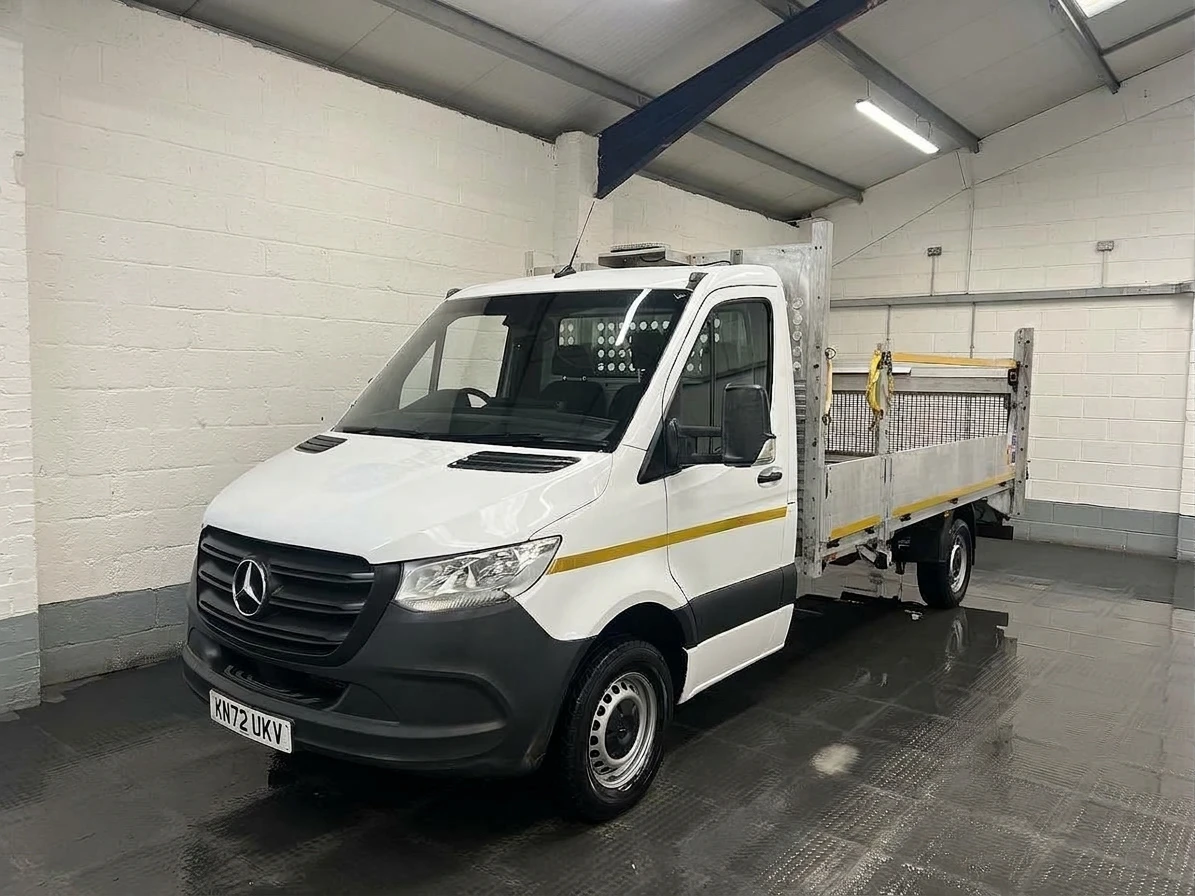 2023 Mercedes-Benz Sprinter Dropside Van — front three-quarter view