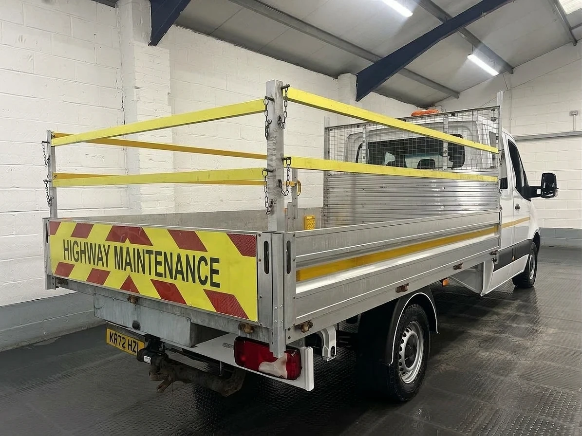 2023 Mercedes-Benz Sprinter Double Cab Dropside Van — rear three-quarter view