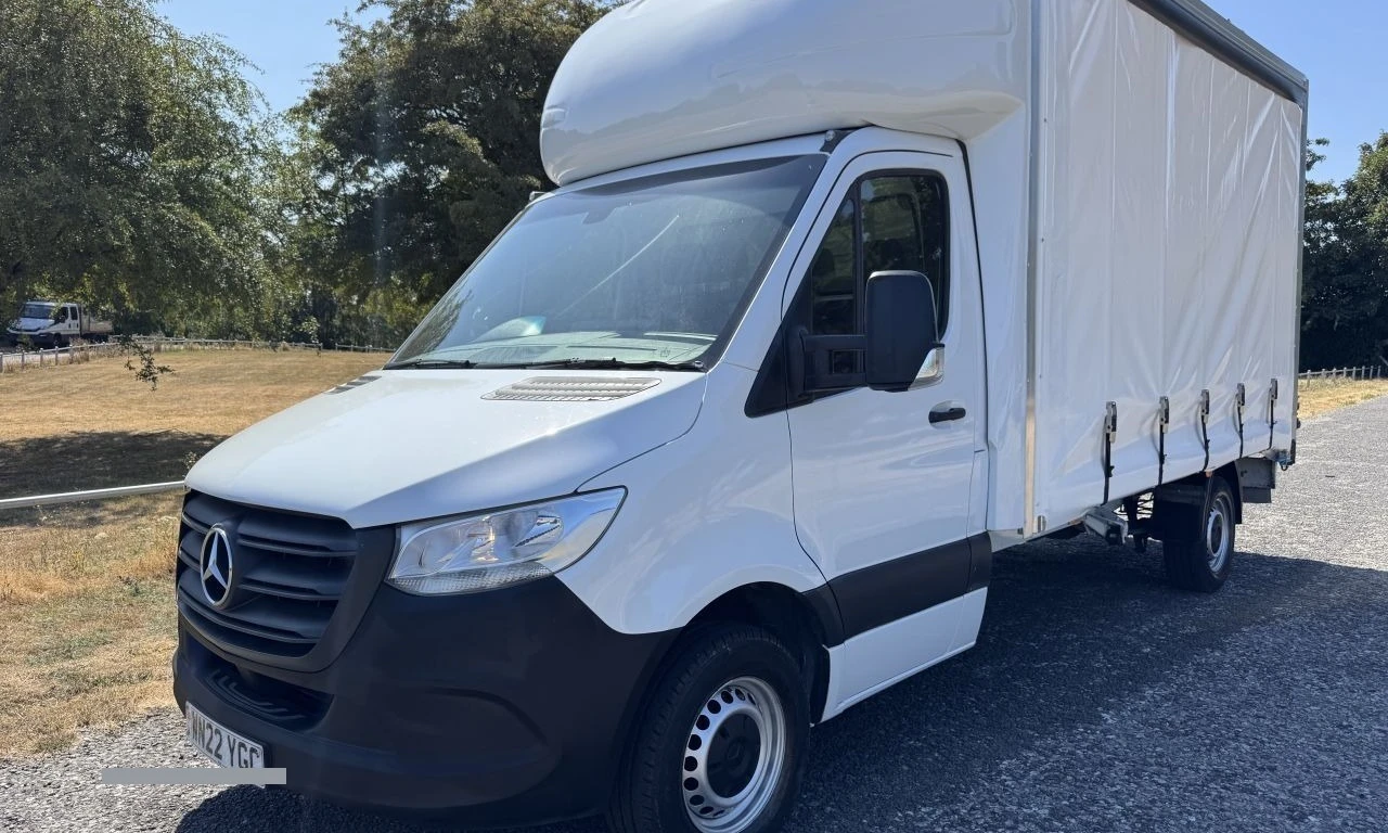 2022 Mercedes-Benz Sprinter CurtainSider Van — front three-quarter view