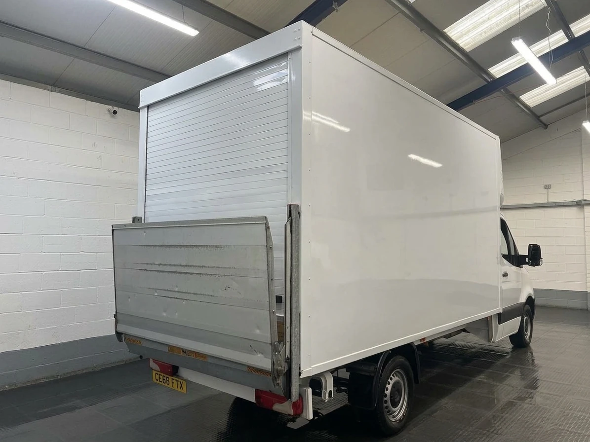 2018 Mercedes-Benz Sprinter Luton Box Van — rear three-quarter view
