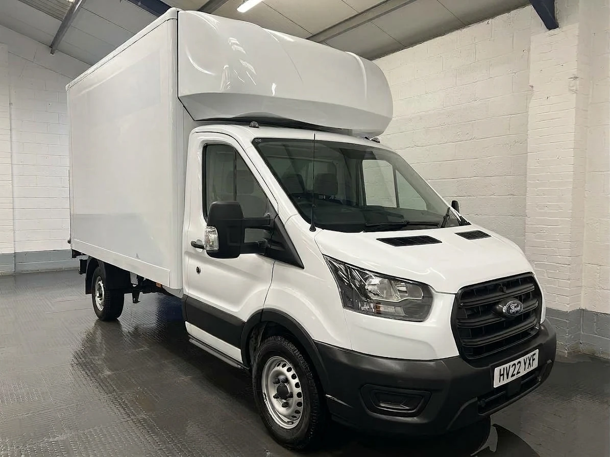 2022 Ford Transit Luton Box Van — front three-quarter view