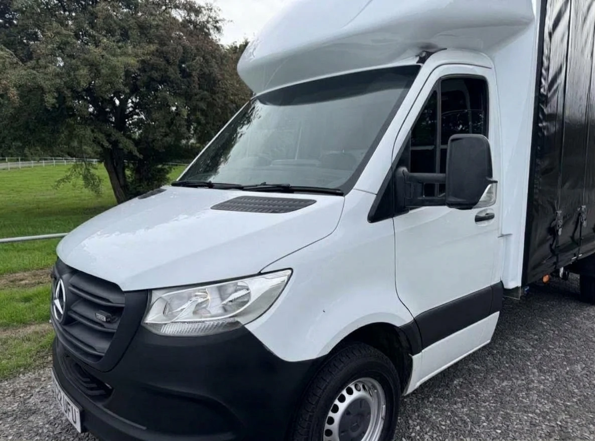 2022 Mercedes-Benz Sprinter CurtainSider Van — front three-quarter view
