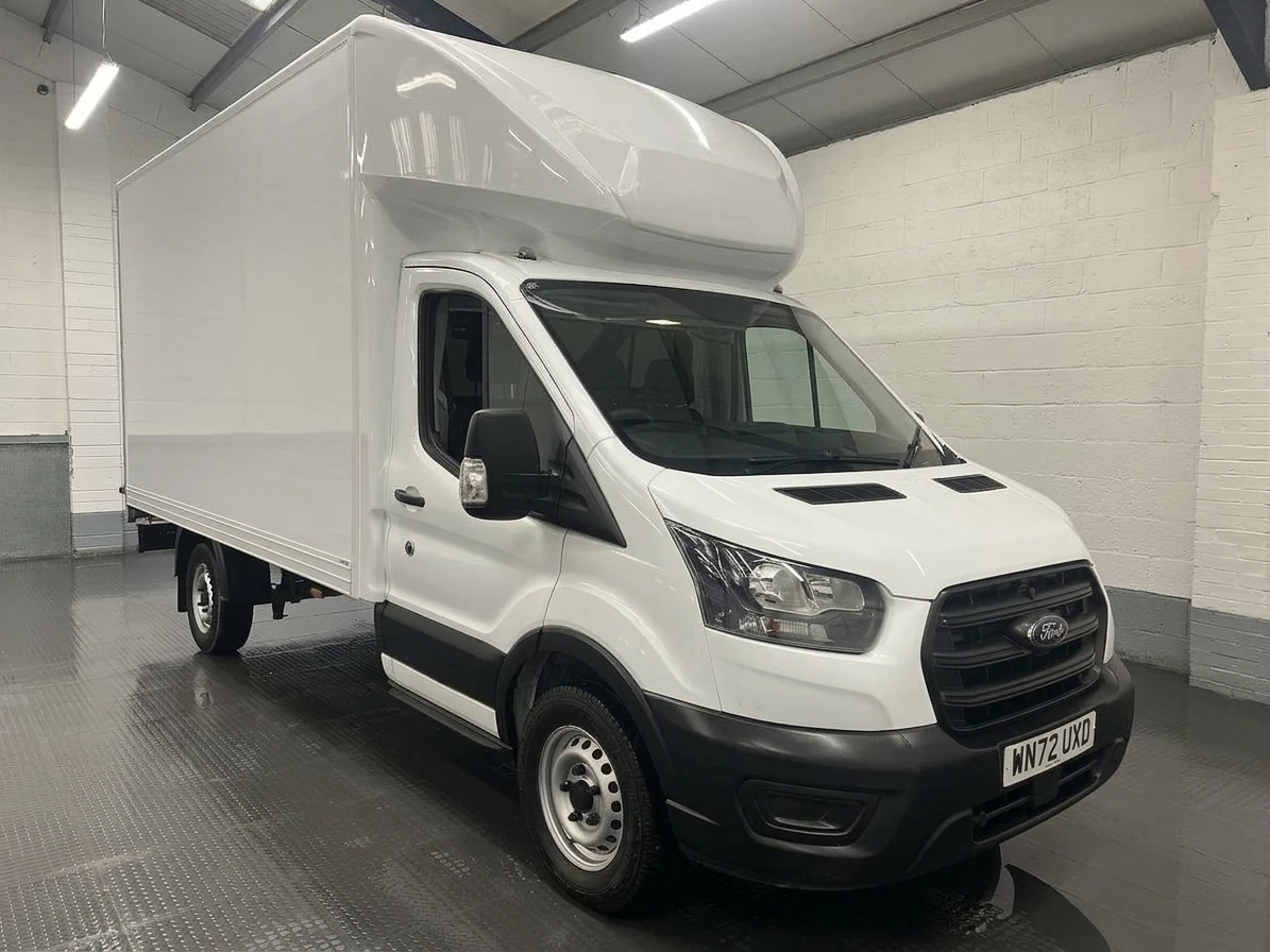 2022 Ford Transit Luton Box Van — front three-quarter view