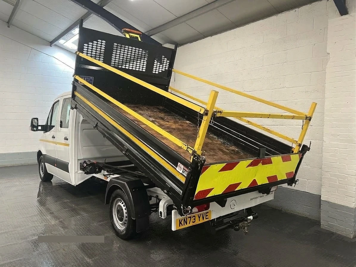 2023 Mercedes-Benz Sprinter Double Cab Tipper Van — rear three-quarter view