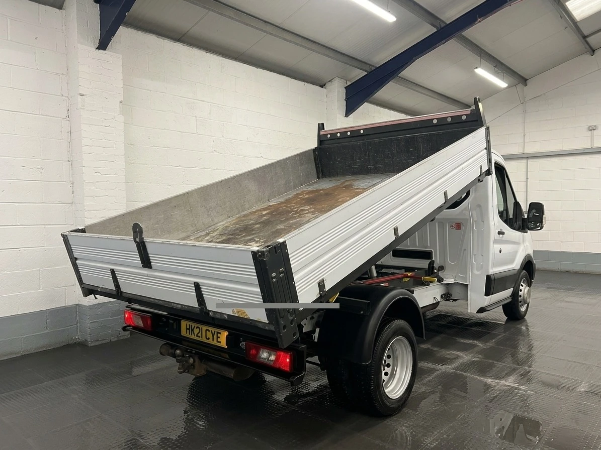 2021 Ford Transit Tipper Van — rear three-quarter view