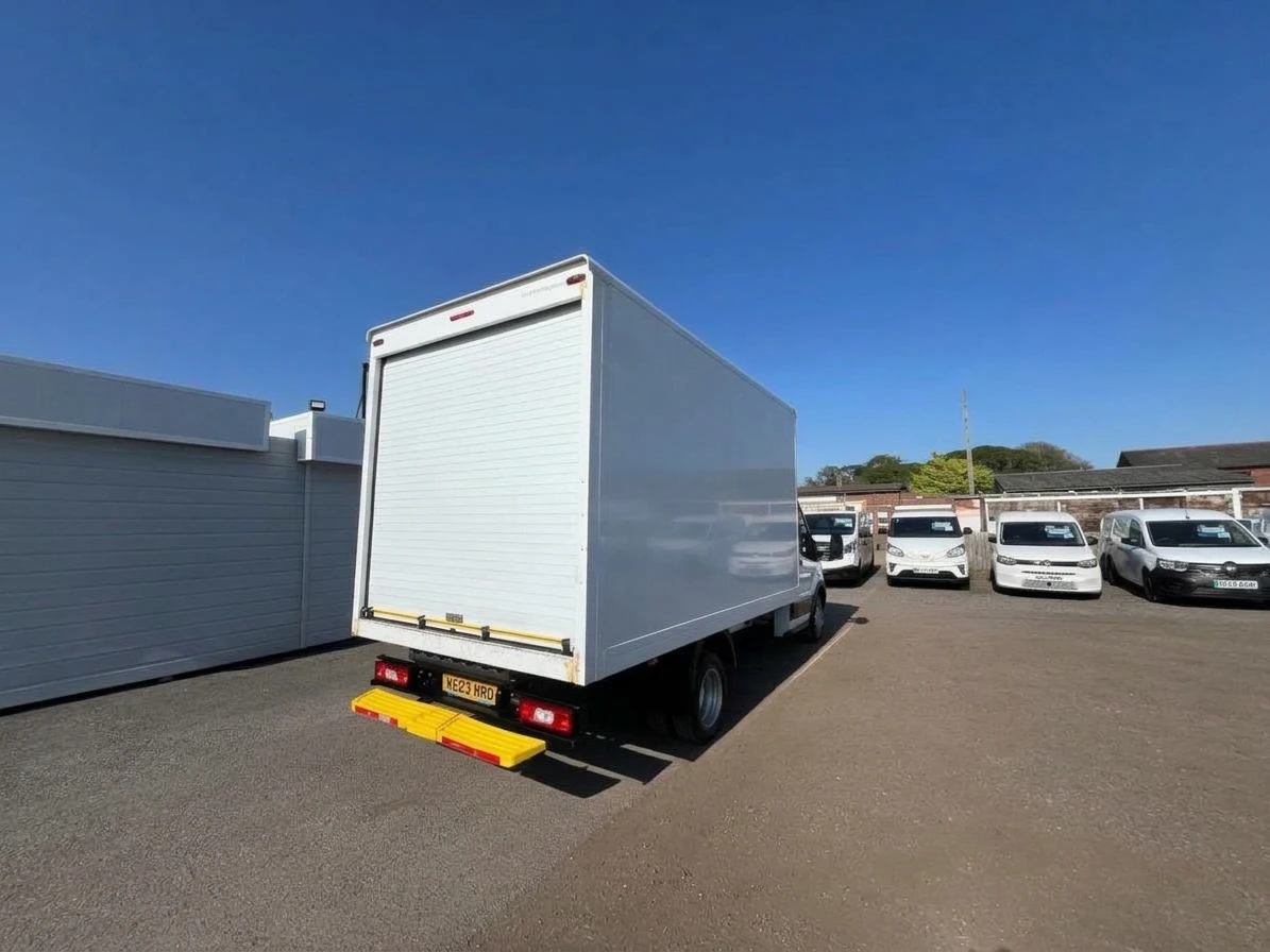 2023 Ford Transit Luton Box Van — rear three-quarter view