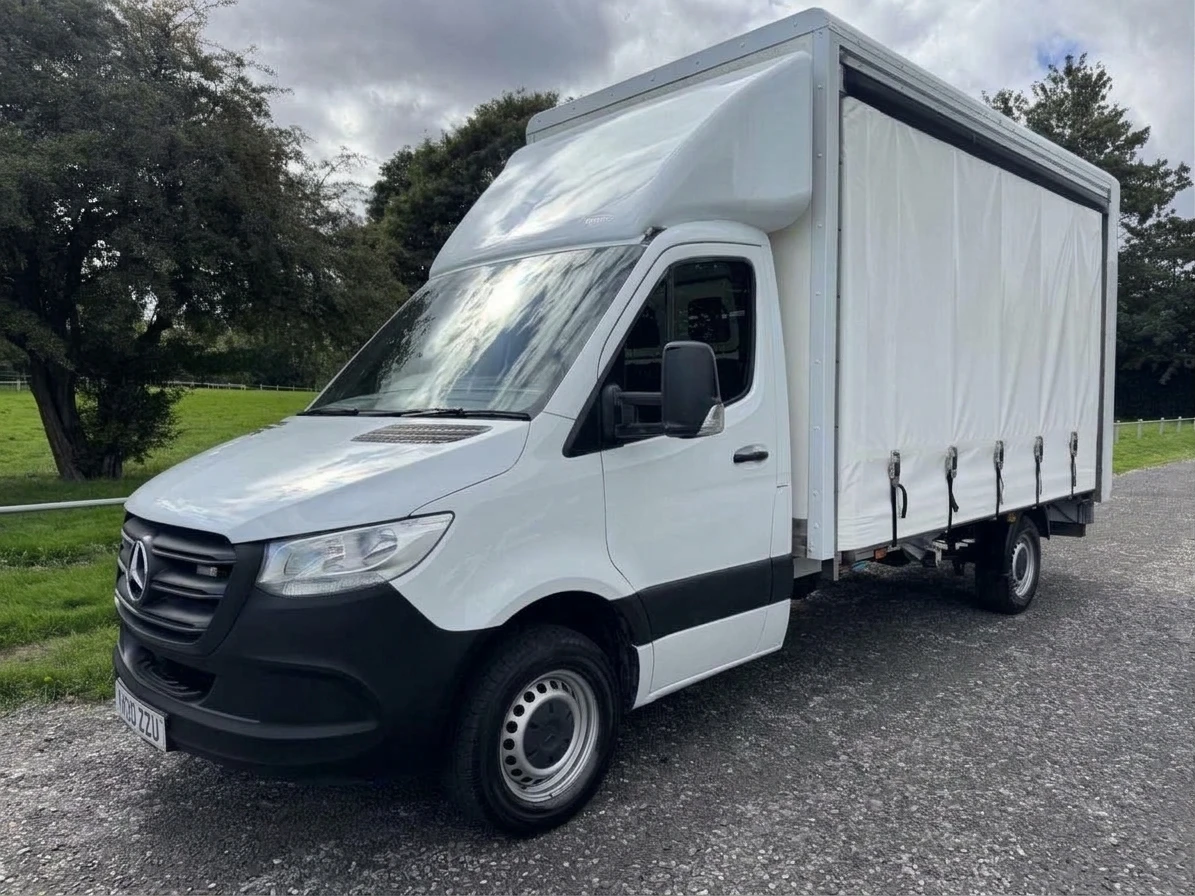 2020 Mercedes-Benz Sprinter CurtainSider Van — front three-quarter view