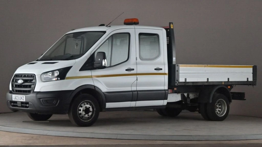 2023 Ford Transit Double Cab Tipper Van — front three-quarter view