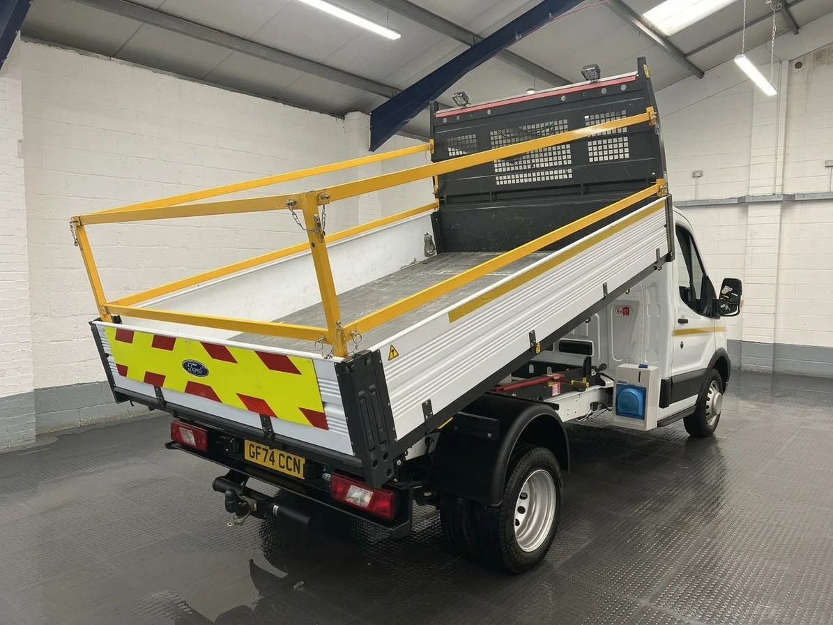 2024 Ford Transit Tipper Van — rear three-quarter view
