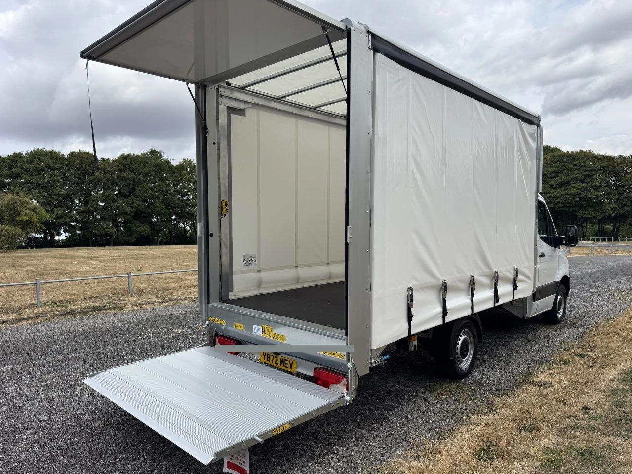 2022 Mercedes-Benz Sprinter CurtainSider Van — rear three-quarter view