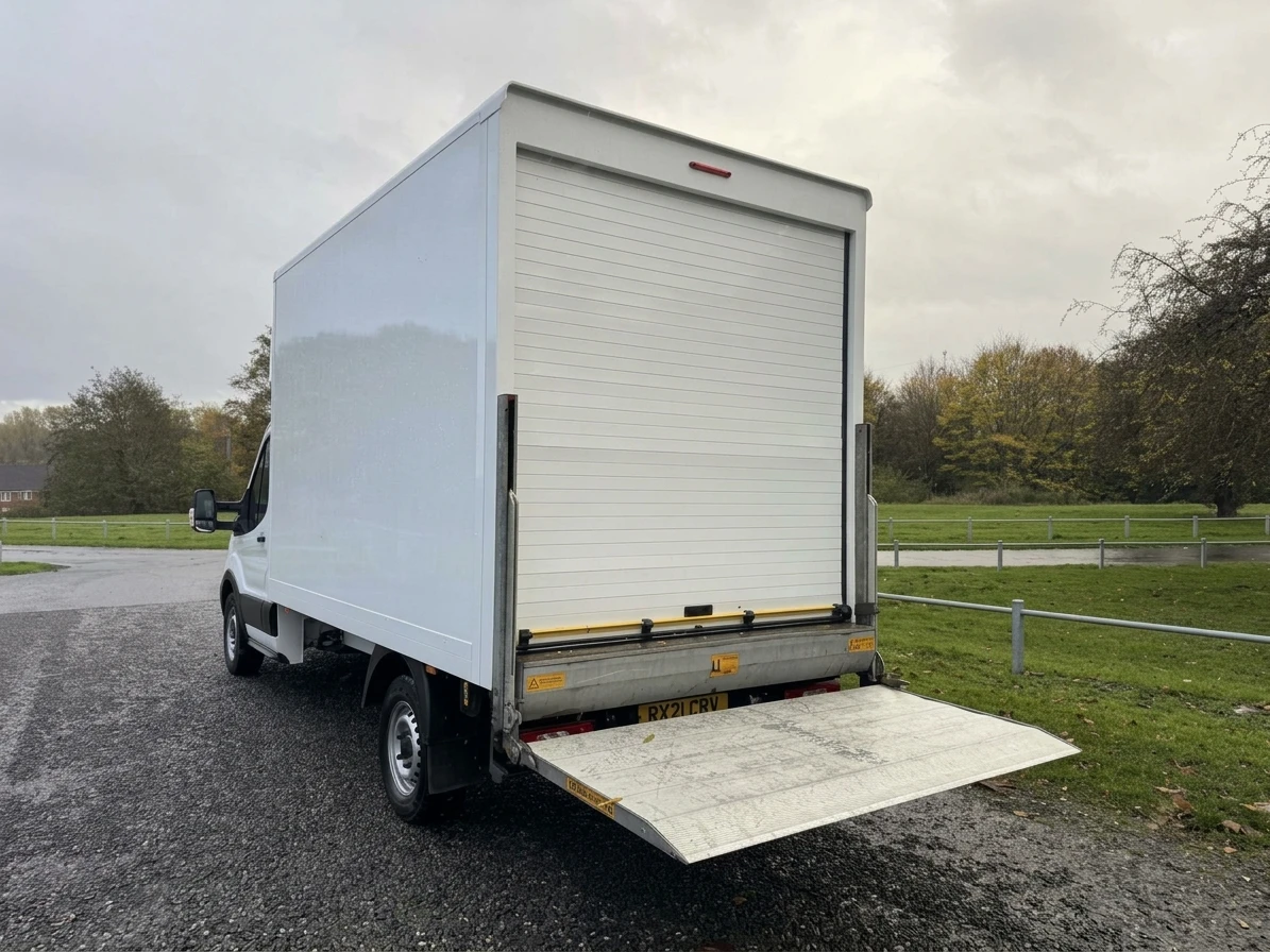 2021 Ford Transit Luton Box Van — rear three-quarter view