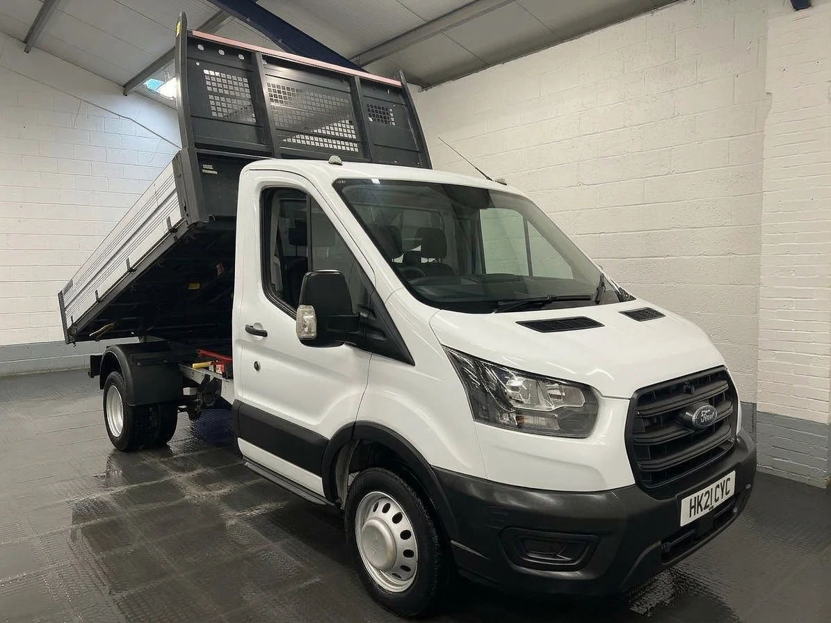 2021 Ford Transit Tipper Van — front three-quarter view